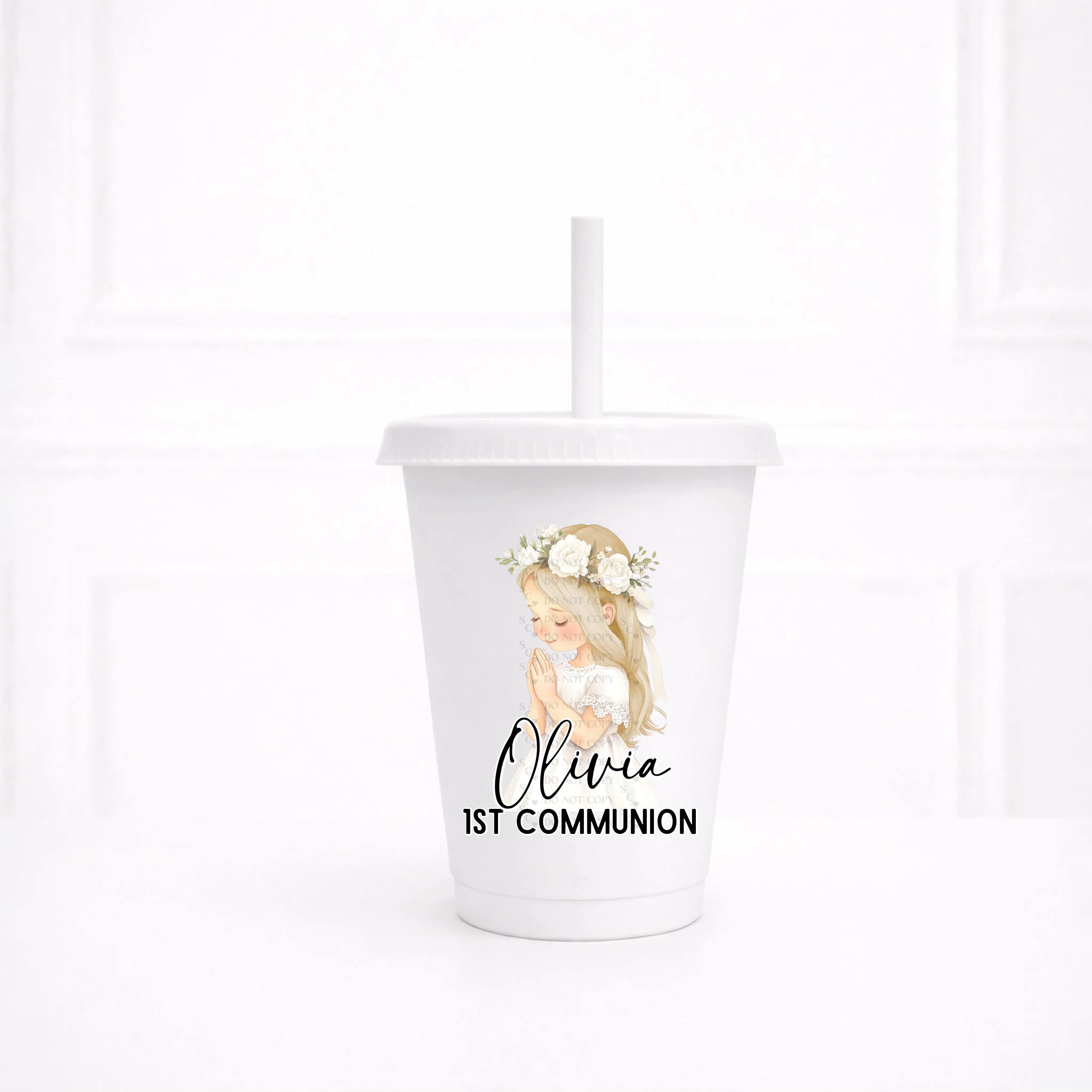 UVDTF  - Girl Holy Communion Pray Cold Cup