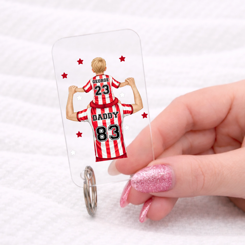 UVDTF  - Man and Boy Football Keyring