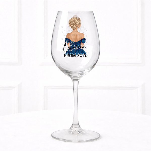 UVDTF  - Navy Prom Wine Glass Decal