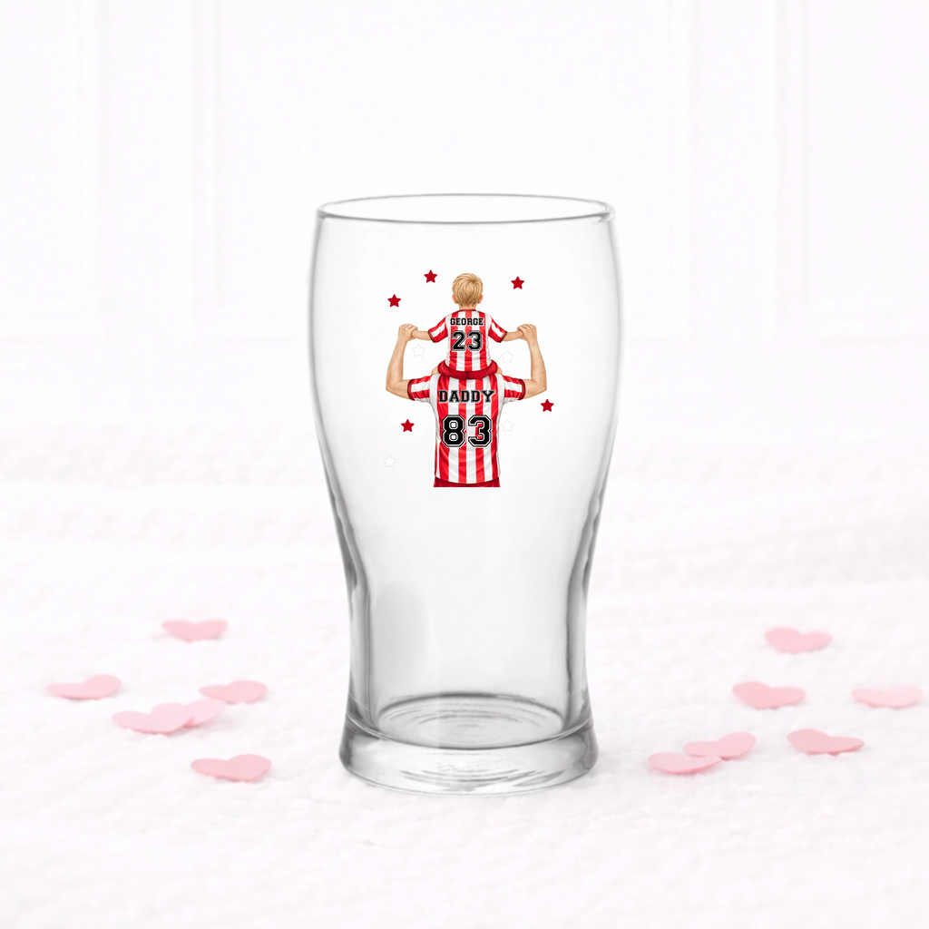 UVDTF  - Man and Boy Football Pint Glass Decal