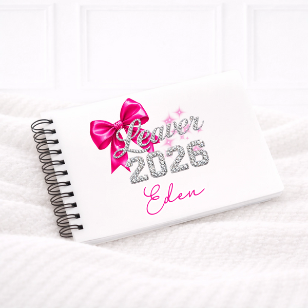 UVDTF -Hot Pink Bow Notebook Decal