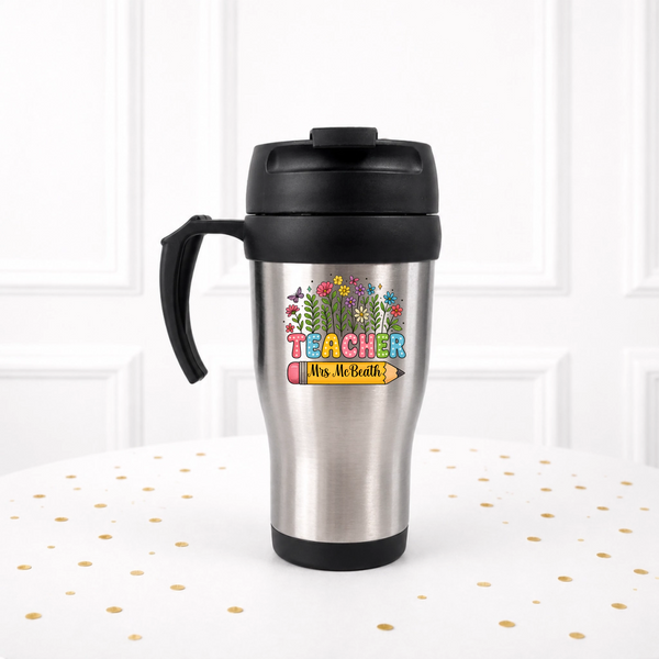 UVDTF -  Personalised Flowers & Butterflies Coffee Cup Decal