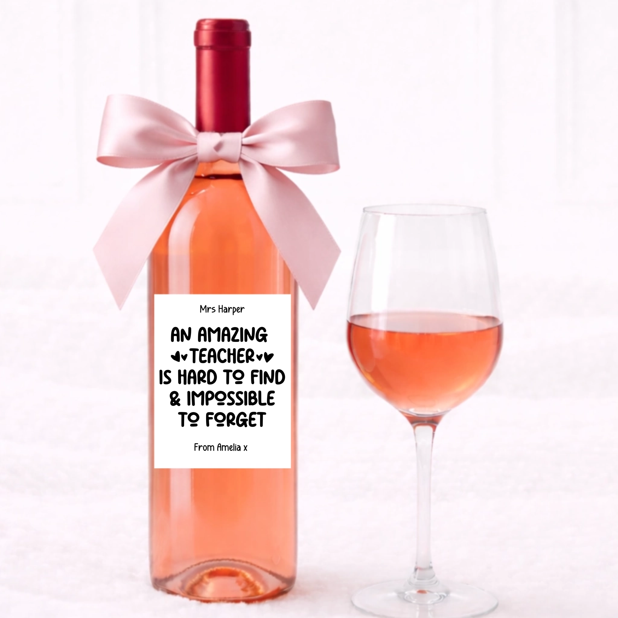 Teacher Wine Label - An amazing teacher is hard to find