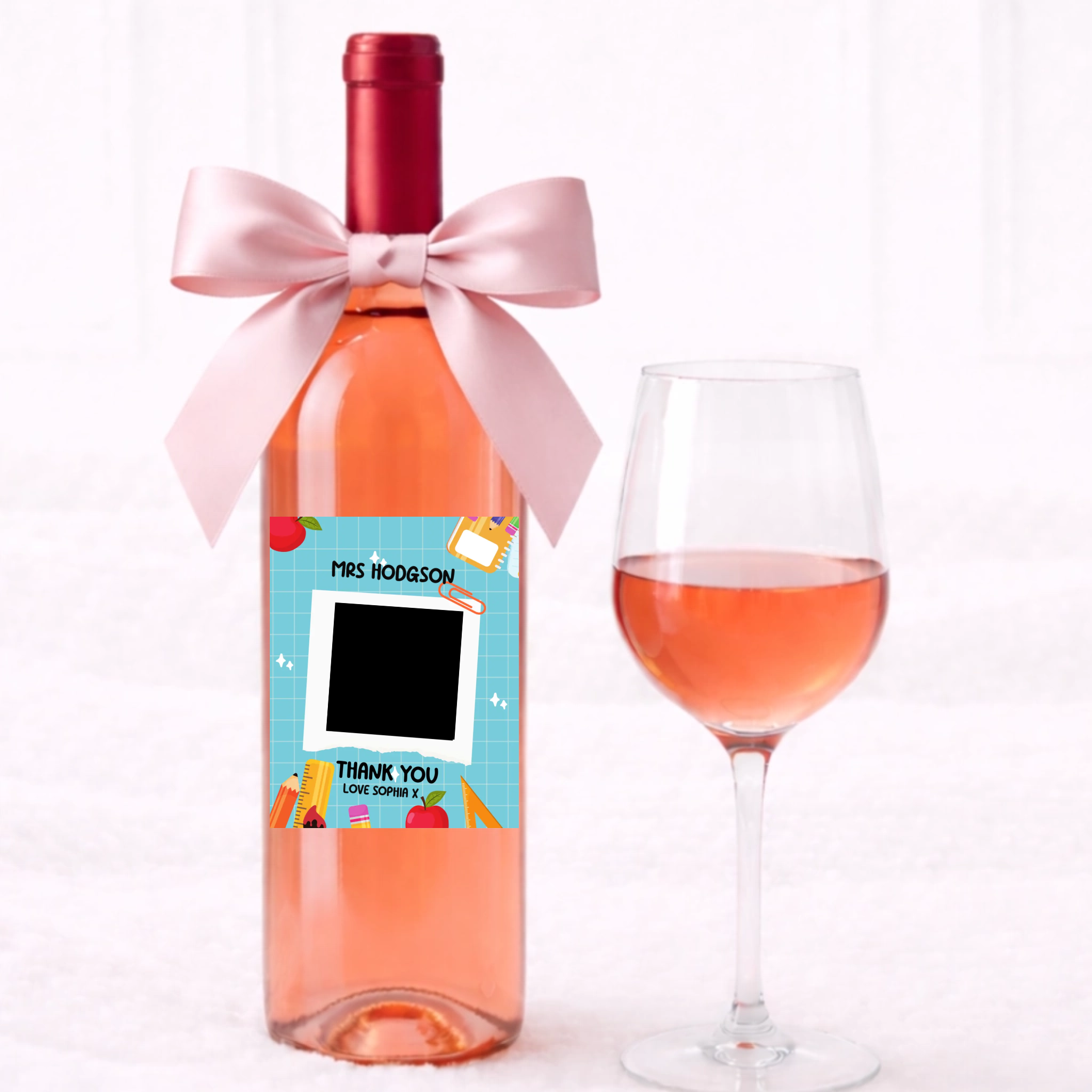 Teacher Wine Label - Thank You Photos