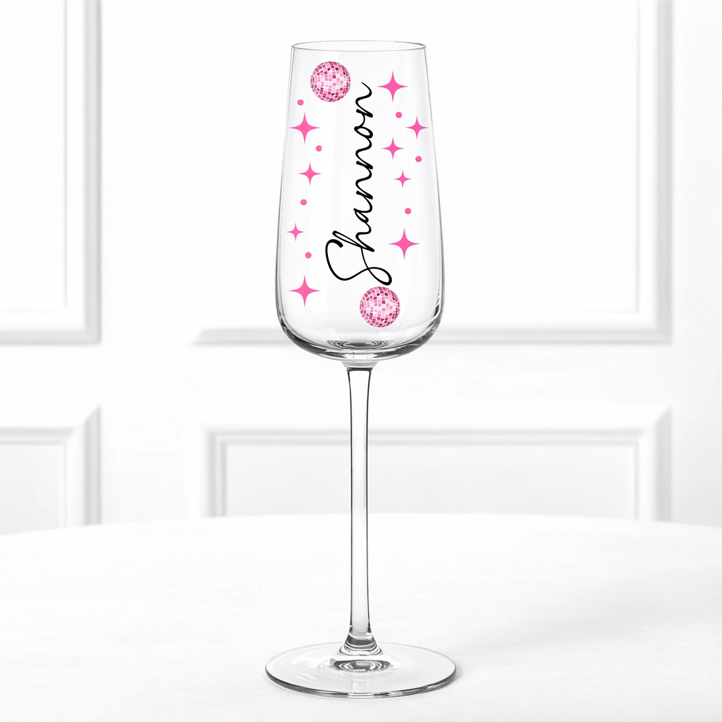 UVDTF  -Disco Hen Do Glass Name Decal