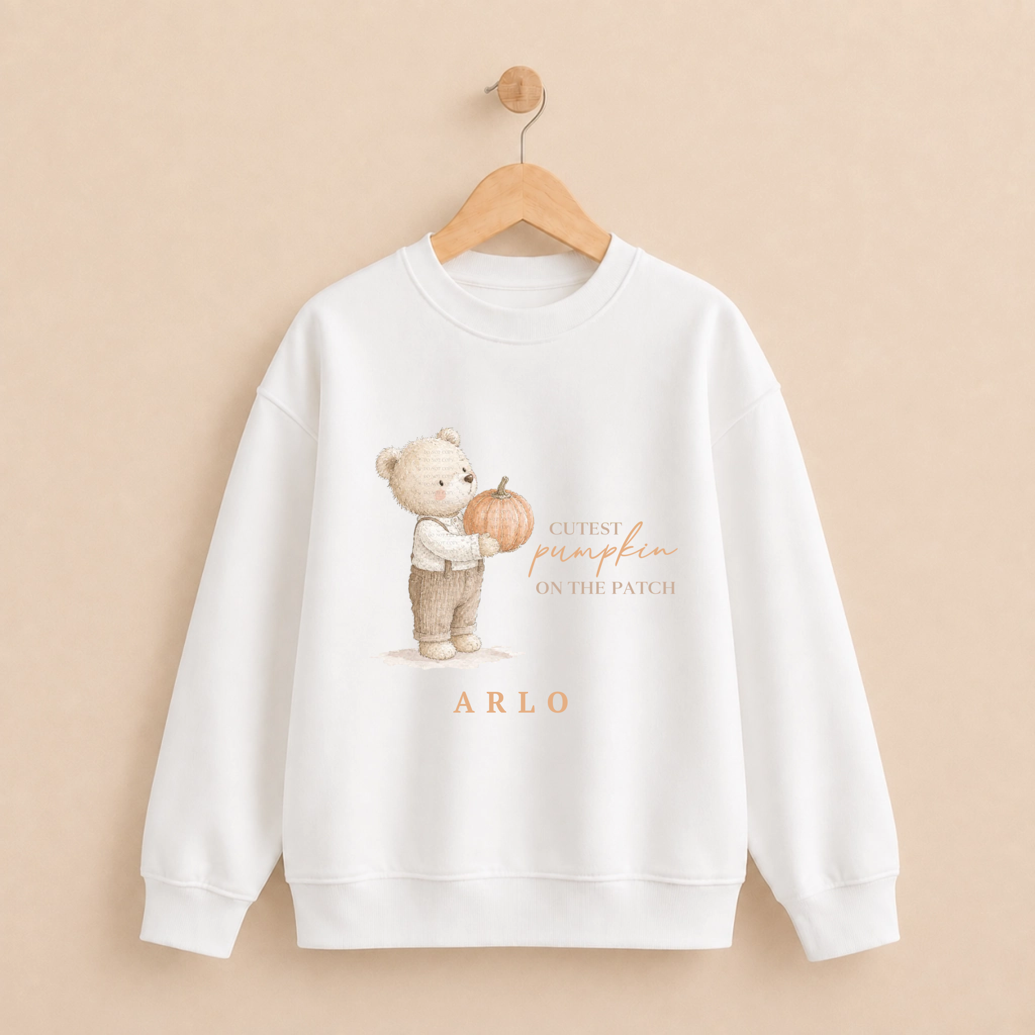 DTF - Cutest Pumpkin on the Patch (Beige Bear)