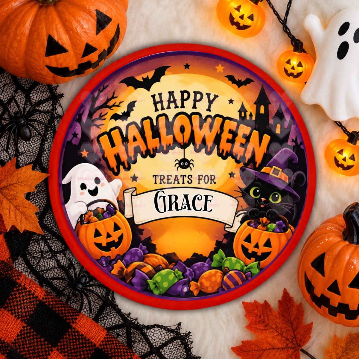 Chocolate Tub Decal - Happy Halloween