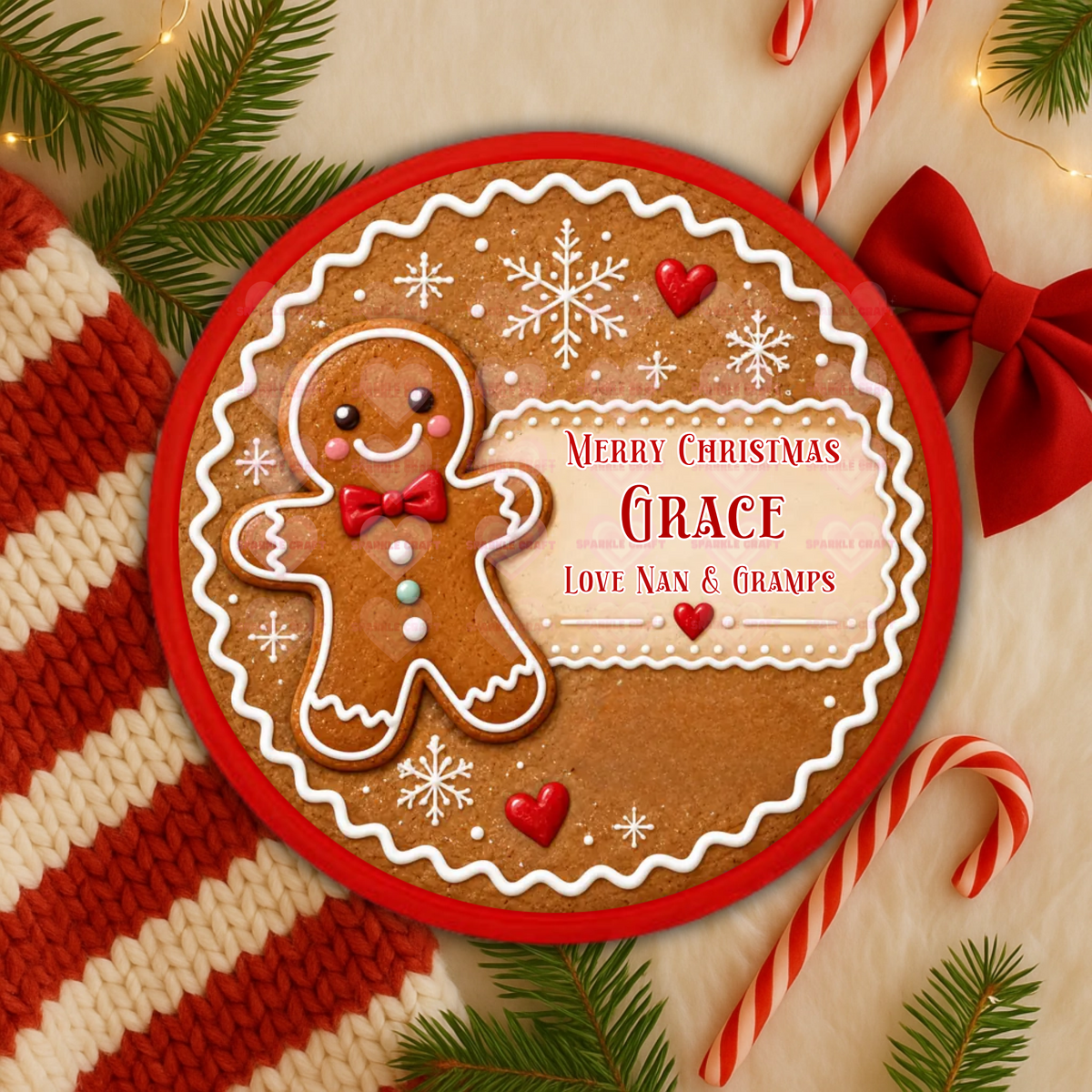 Chocolate Tub Decal - Gingerbread