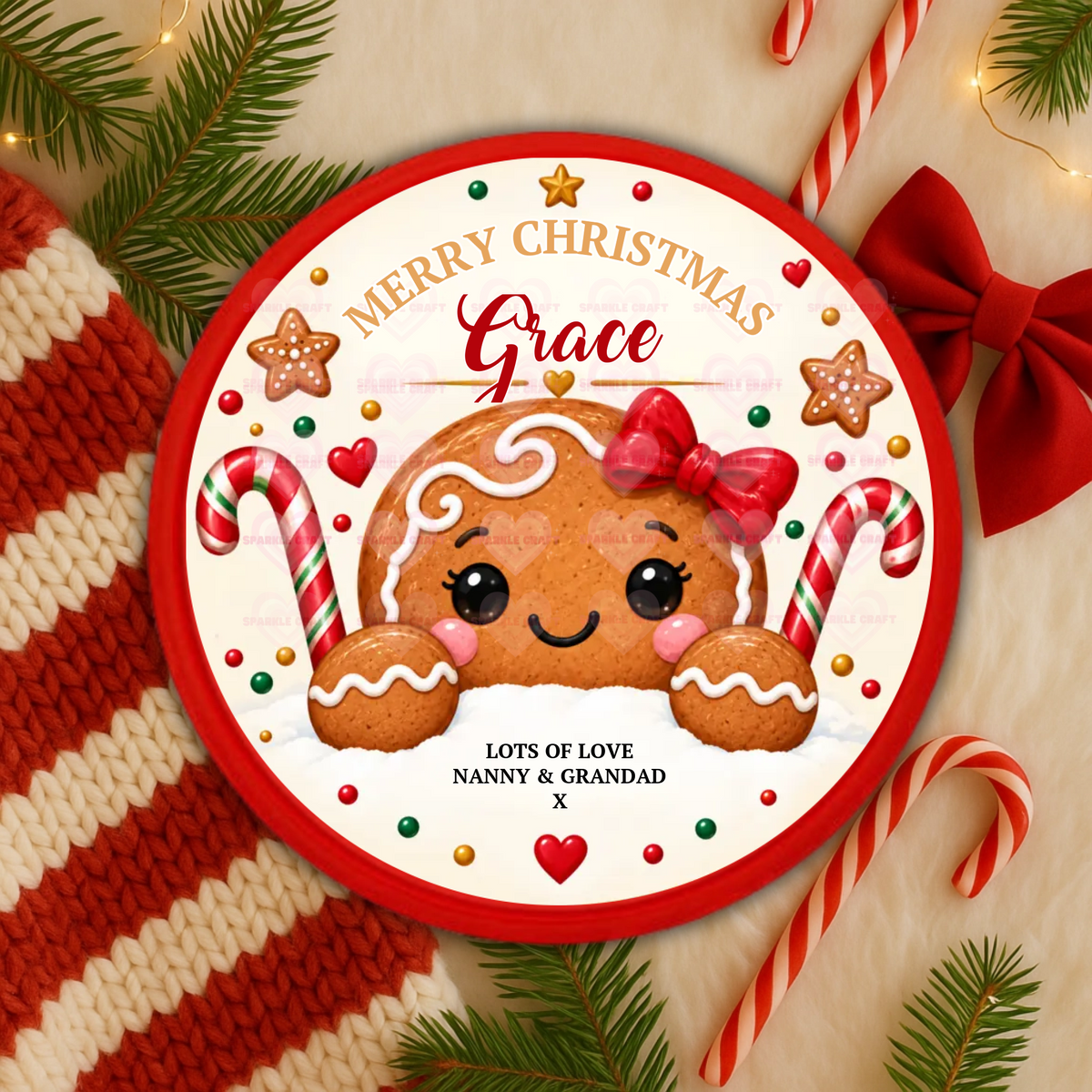 Chocolate Tub Decal - Gingerbread Peeking