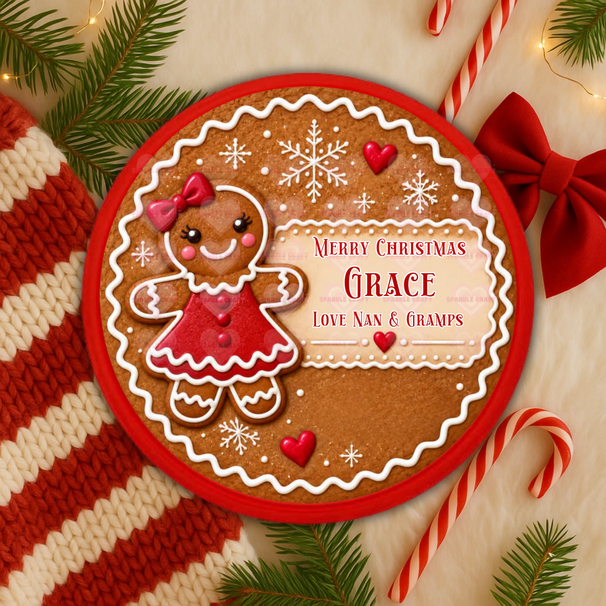 Chocolate Tub Decal - Gingerbread Girl