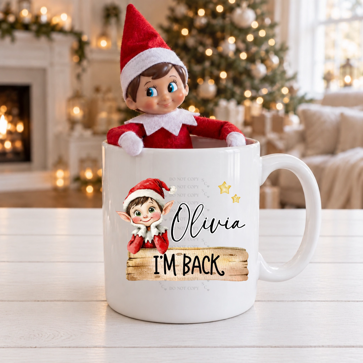 UVDTF - Boy Elf I am back Mug Decal