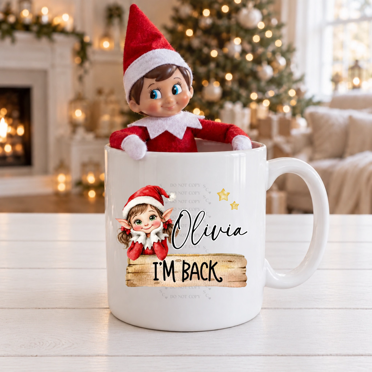UVDTF - Girl Elf I am back Mug Decal