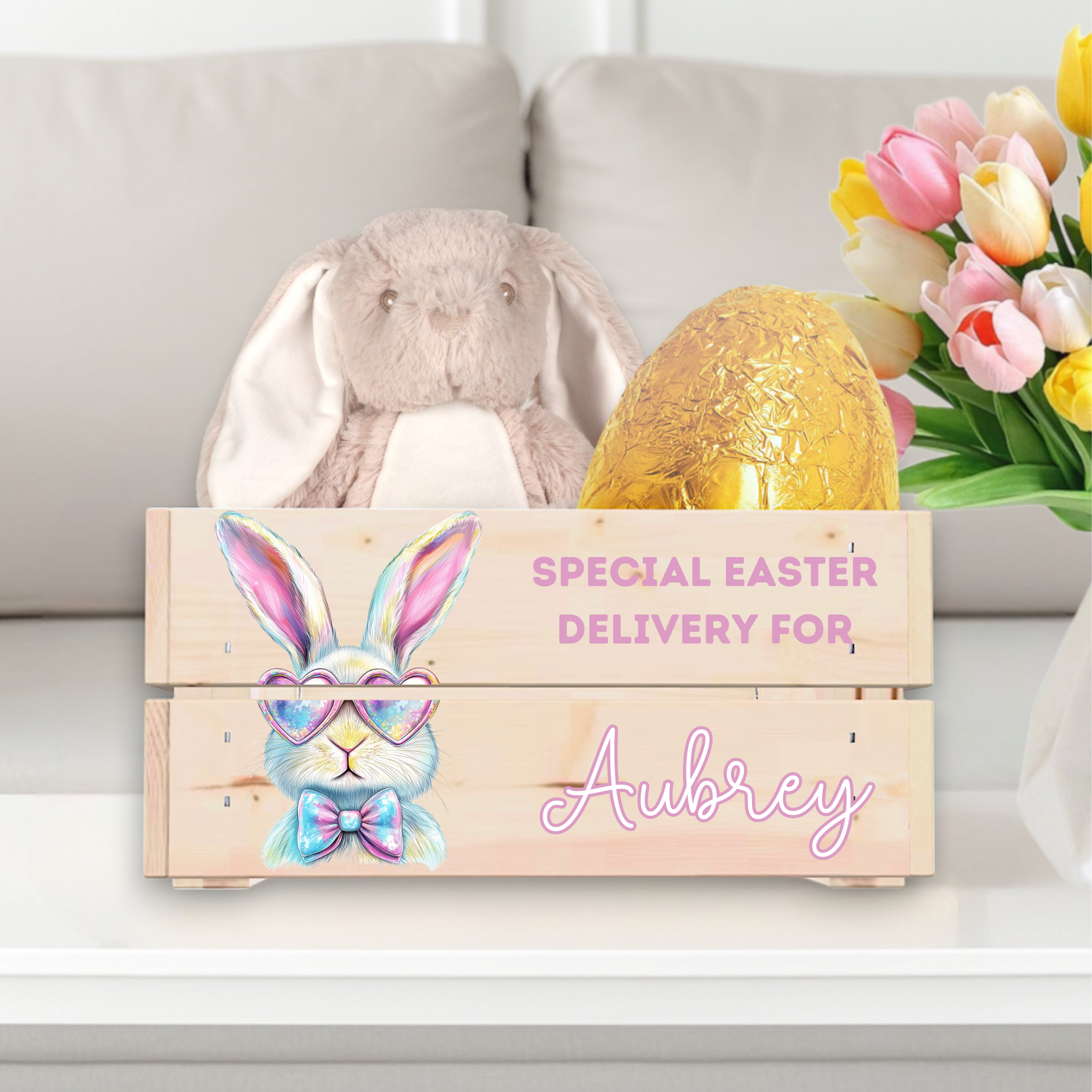 UVDTF - Easter Crate Decal Bunny Glasses