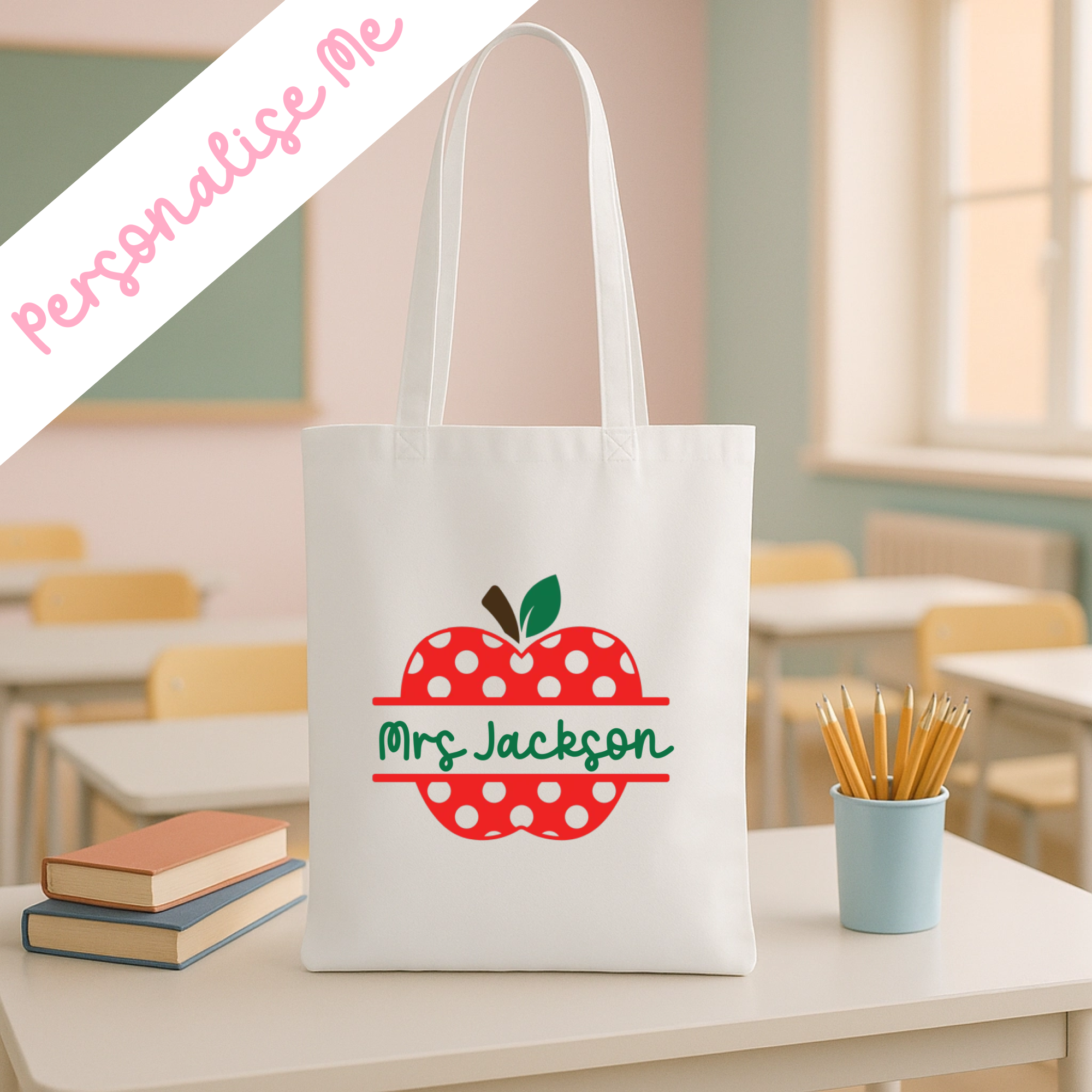DTF -  Personalised Polka Dot Apple