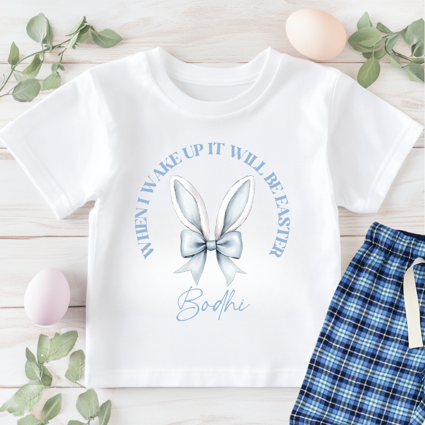 DTF Decal - When I Wake Up Easter Blue