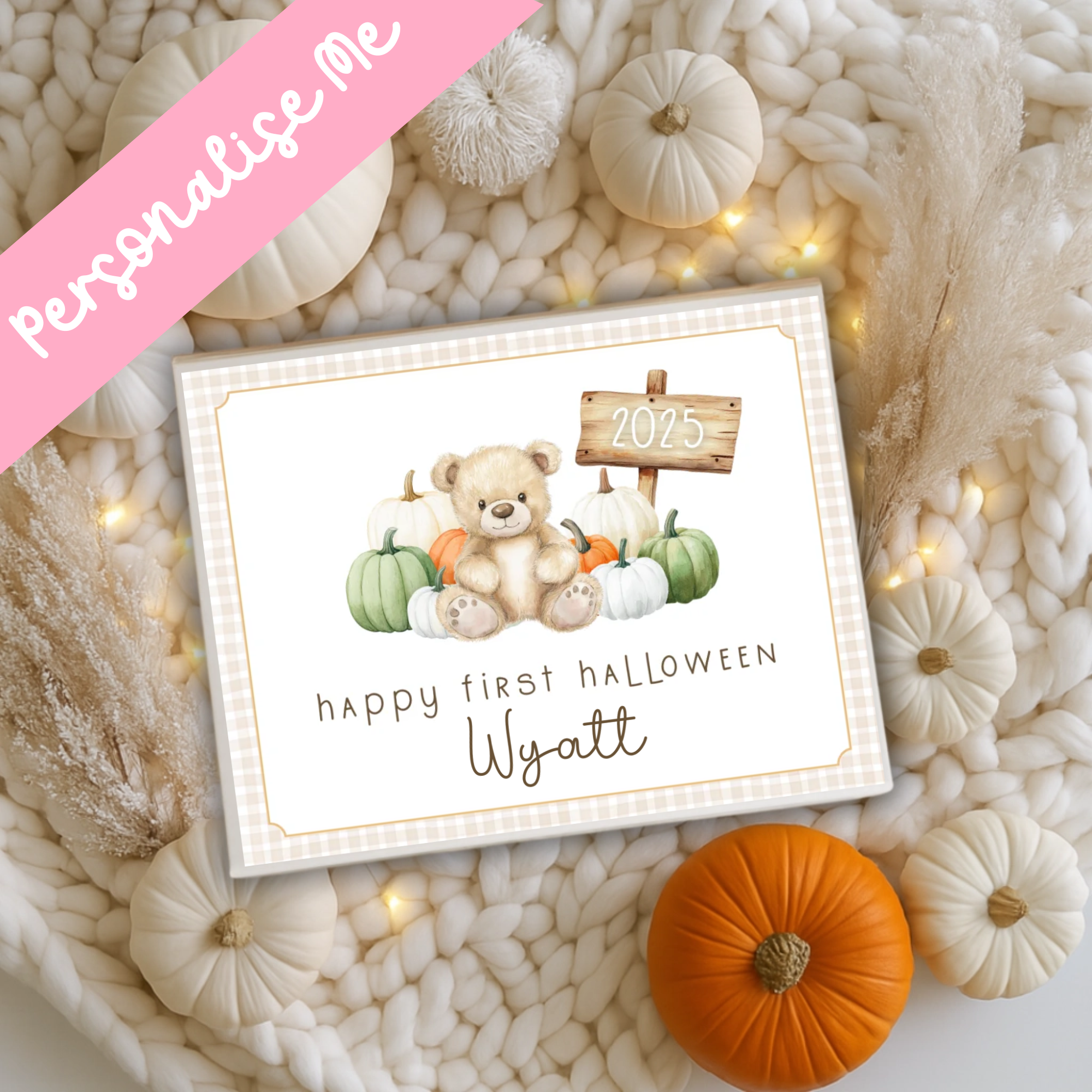 2025 Pumpkin Bear - Magnetic Box Decal
