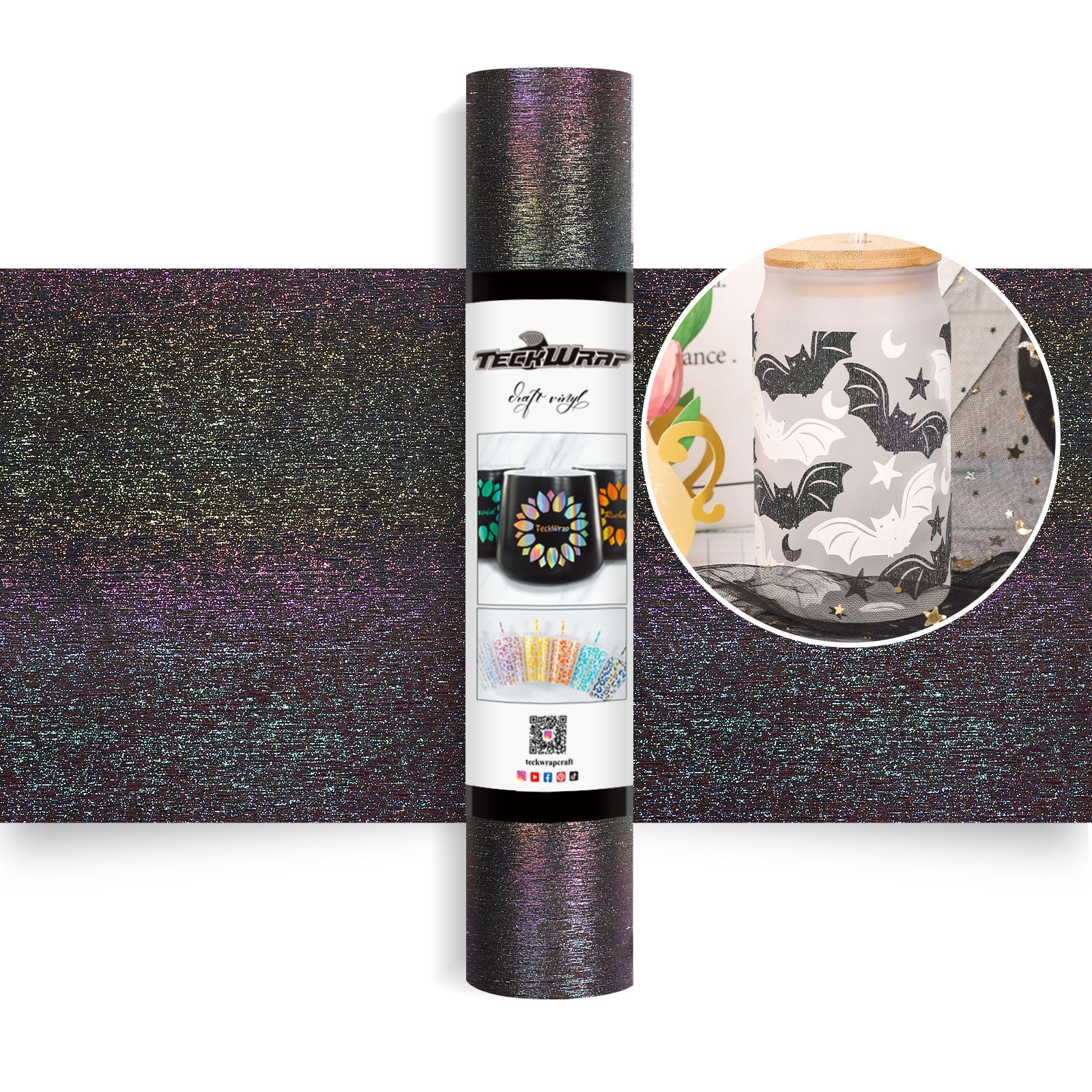 Teckwrap Glitter Brush - Nebula Black