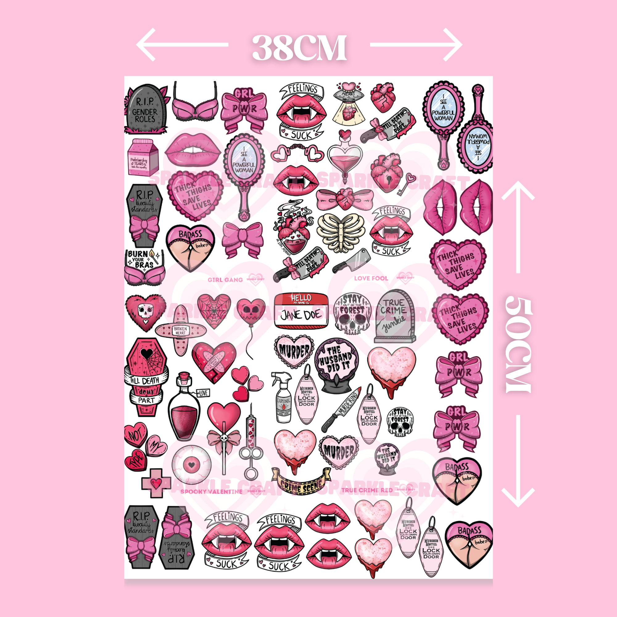 UVDTF - Halloween Sonch design 1/2 Metre Sheet