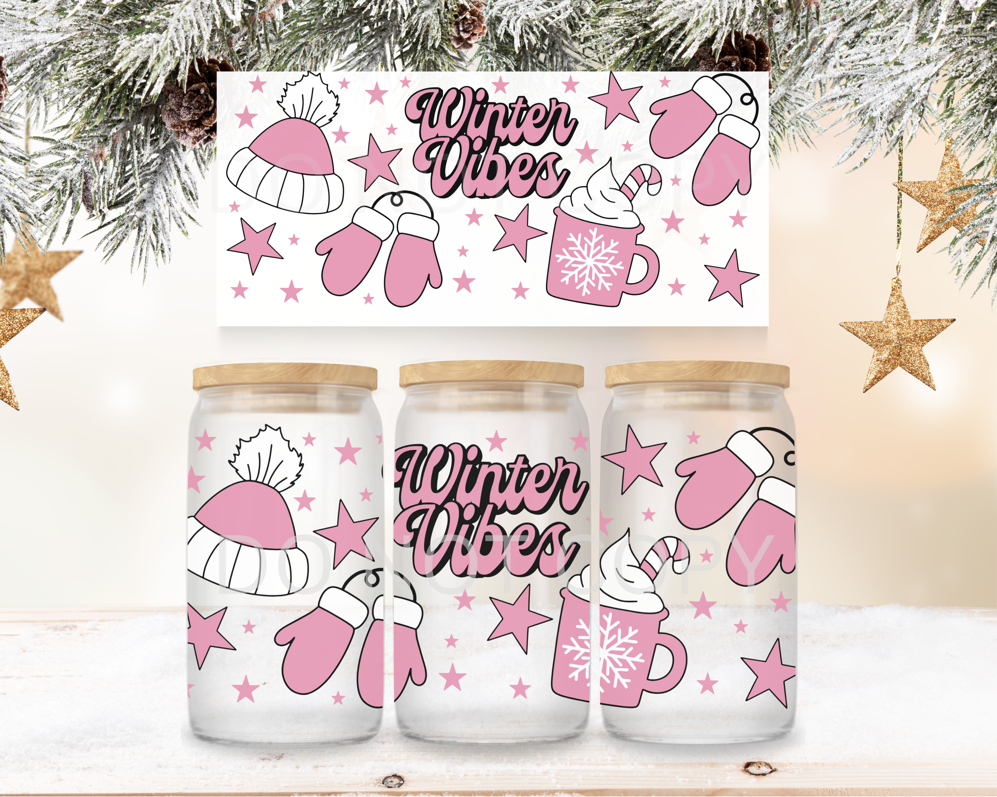 UVDTF - Winter Vibes Rose Pink