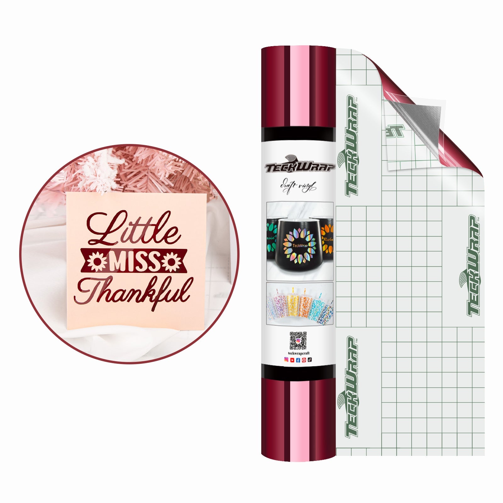 Teckwrap Bubble Free Mirror Chrome - Wine Red