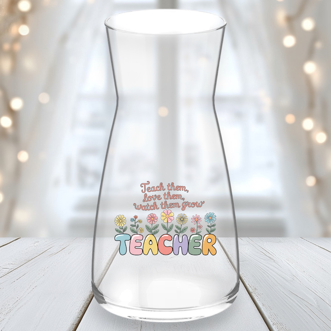 UVDTF  - Teachers Watch them Grow Vase Decal