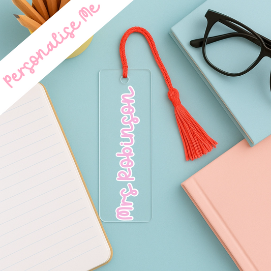 UVDTF - Teachers Name With Offset Bookmark Decal