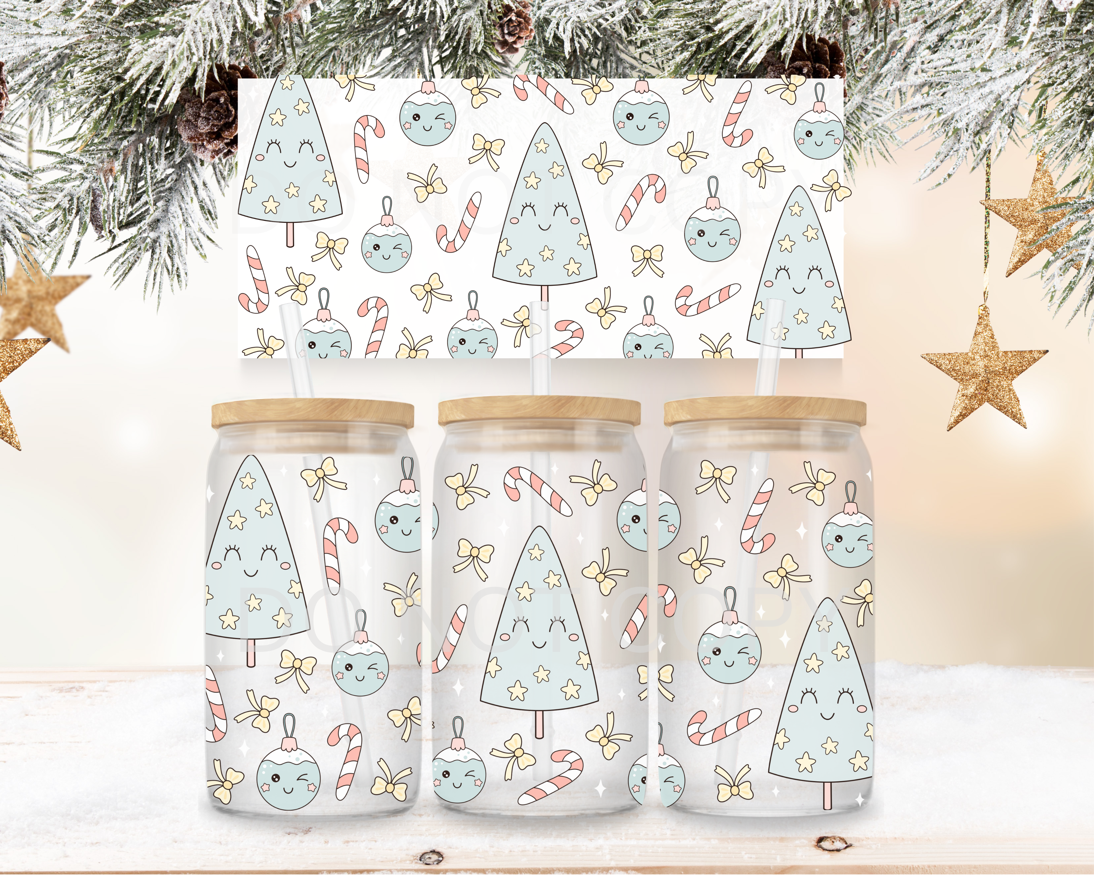 UVDTF - Retro Cute Tree & Bauble