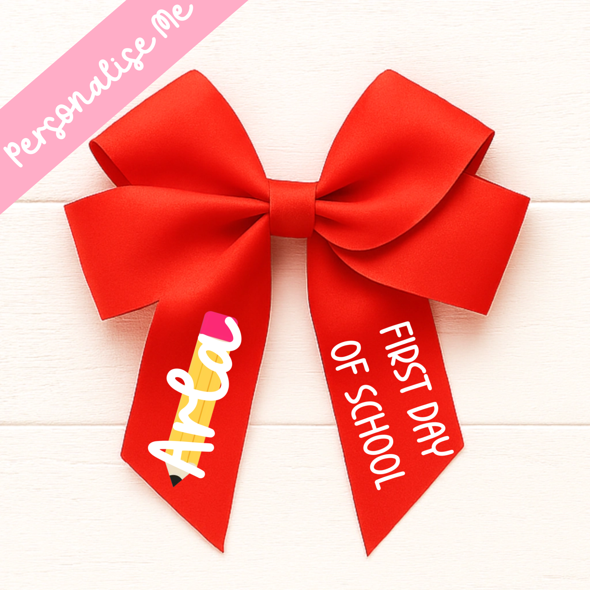 DTF -  Pencil First day of school Hair Bow Decal