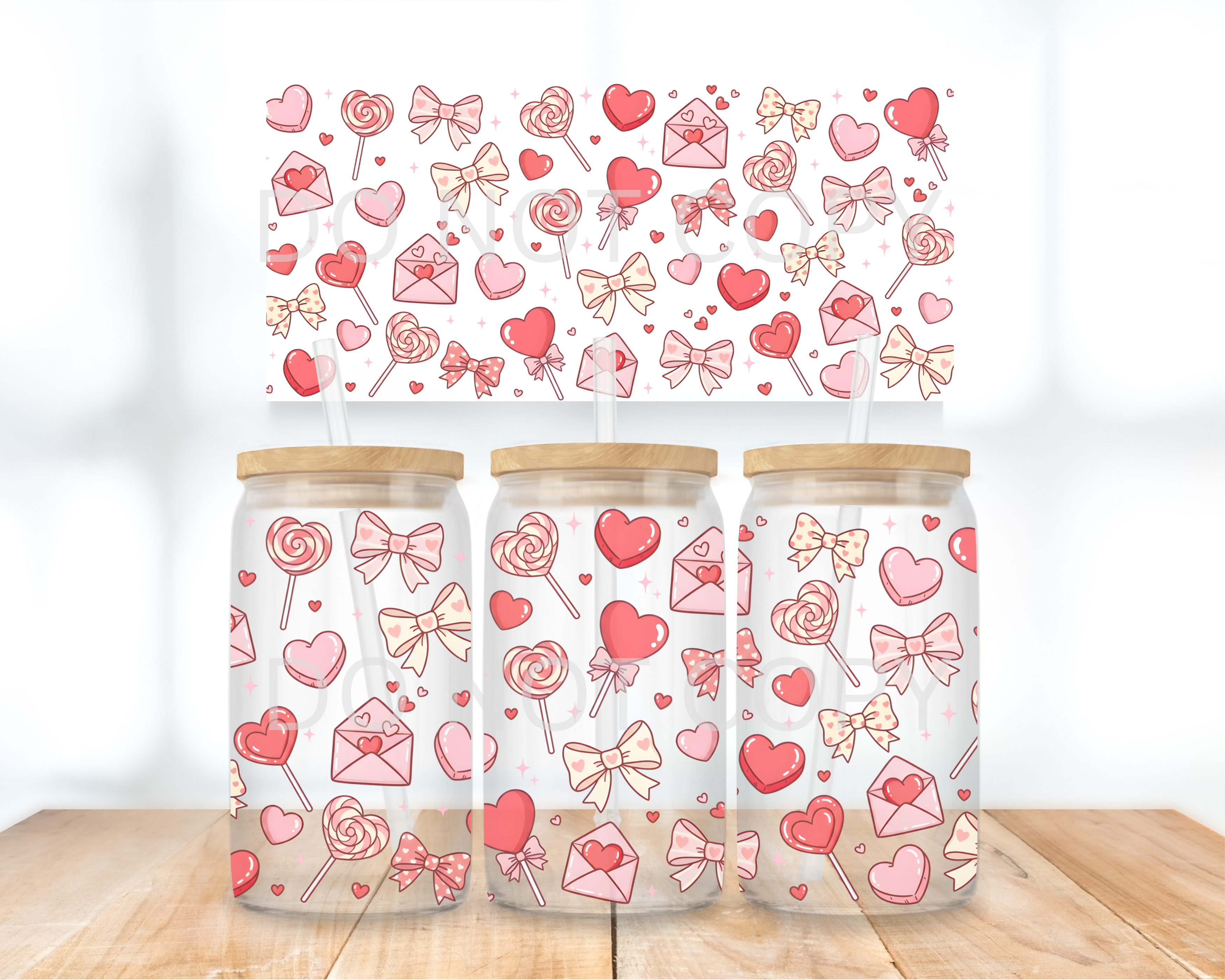 UVDTF - Pink Bows and Hearts