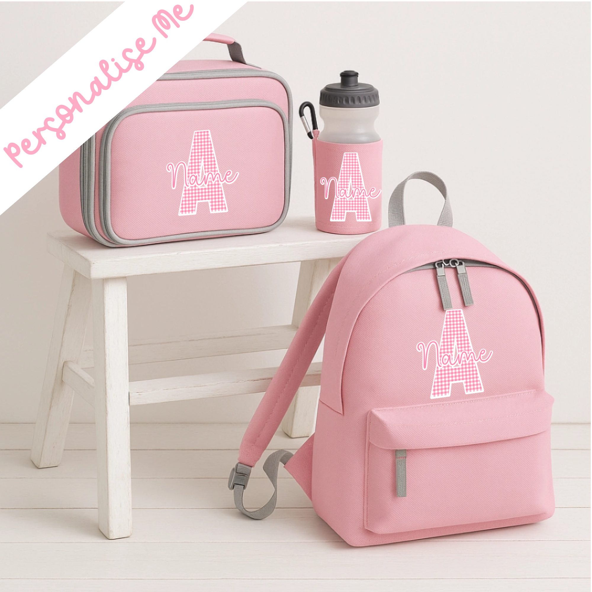 DTF -  Pink Gingham Decal