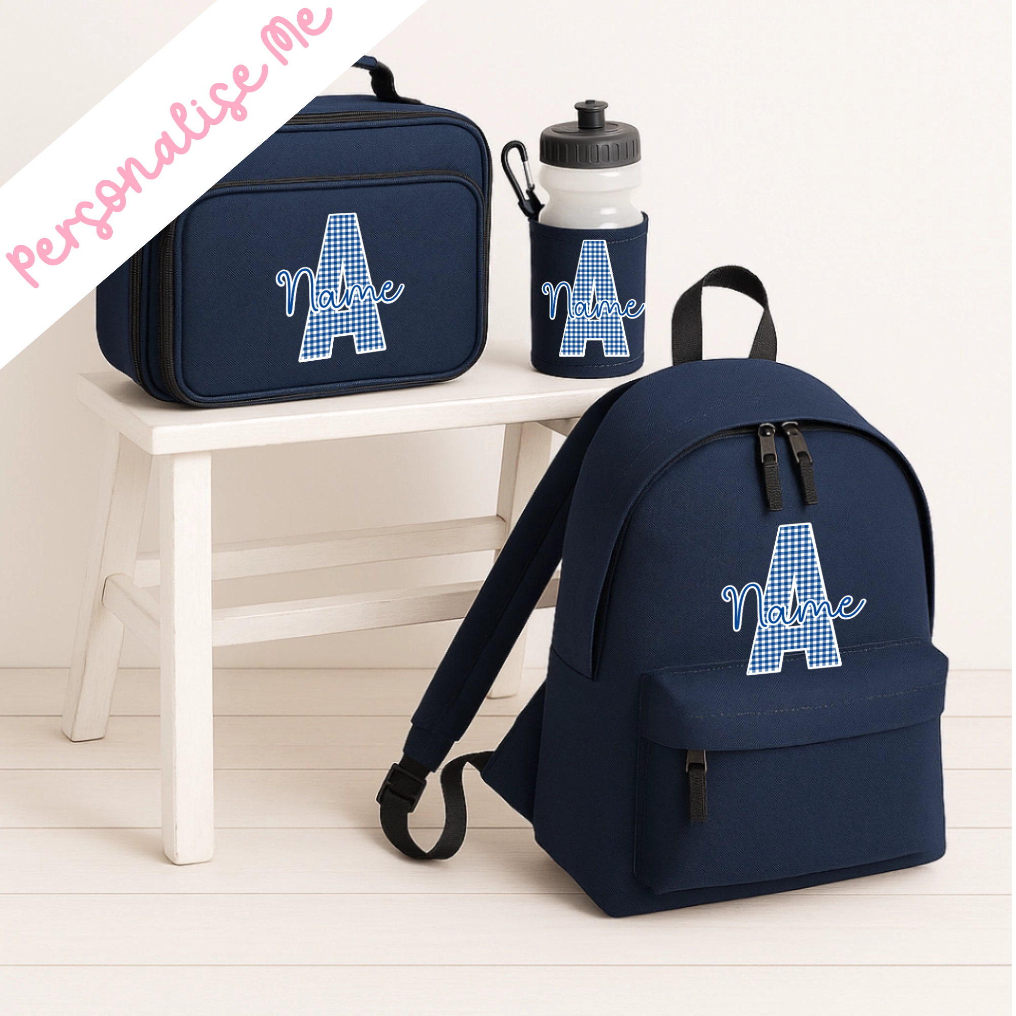 DTF -  Blue Gingham Decal