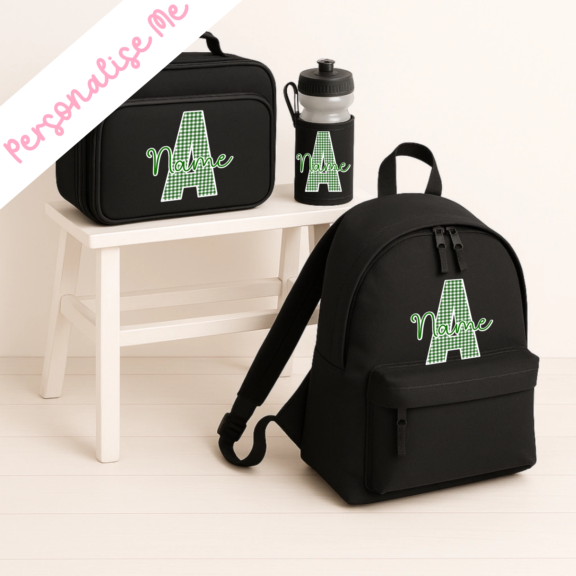 DTF - Green Gingham Decal