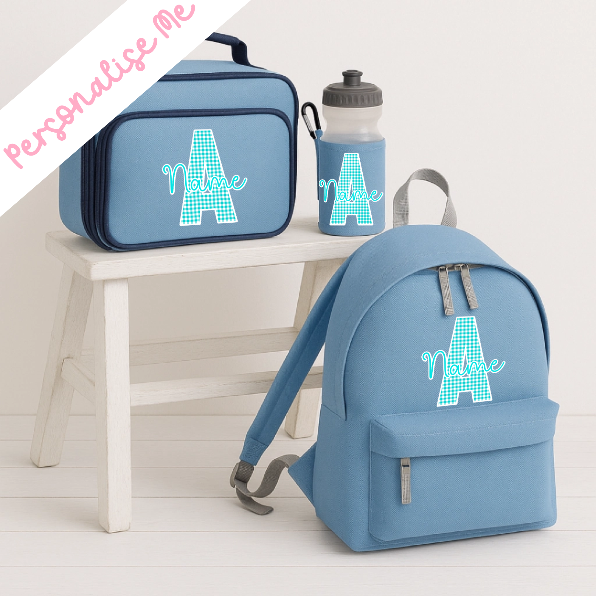 DTF - Teal Gingham Decal