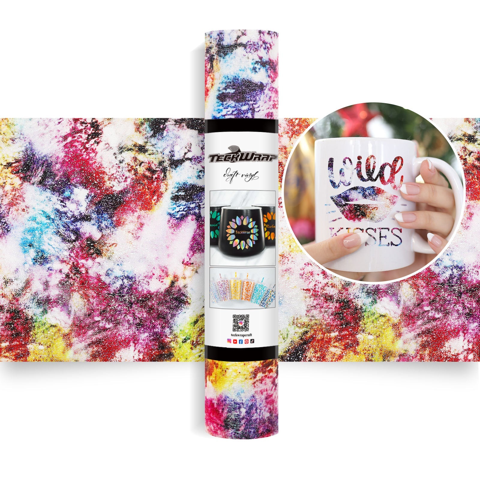 Teckwrap Glitter Brush - Tie Dye Nebula