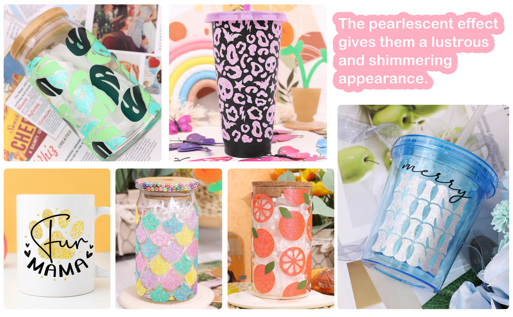 Teckwrap Colourful Pearl Craft Vinyl -  Orange