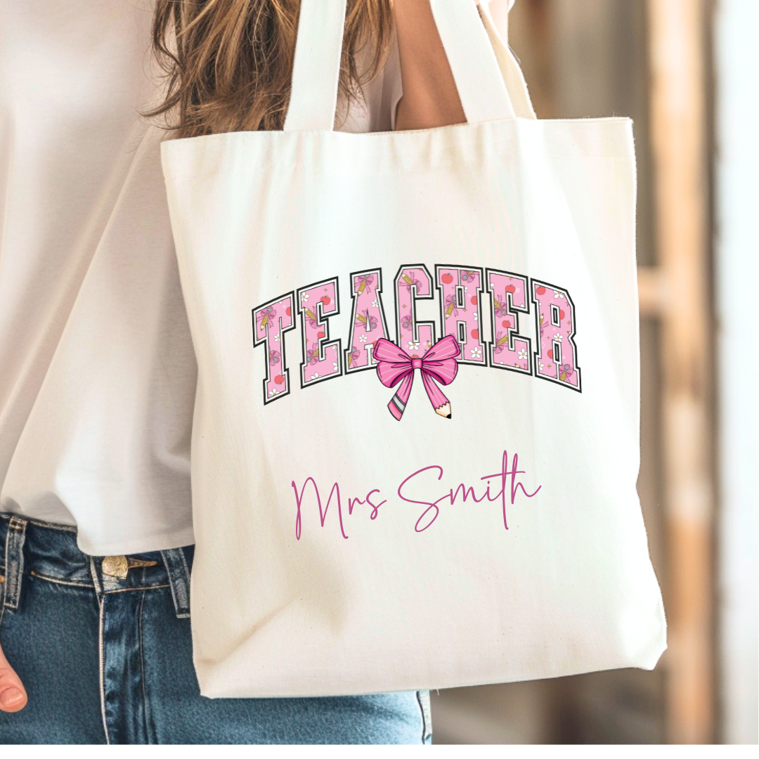 DTF -  Pink Cute Flowers Teacher