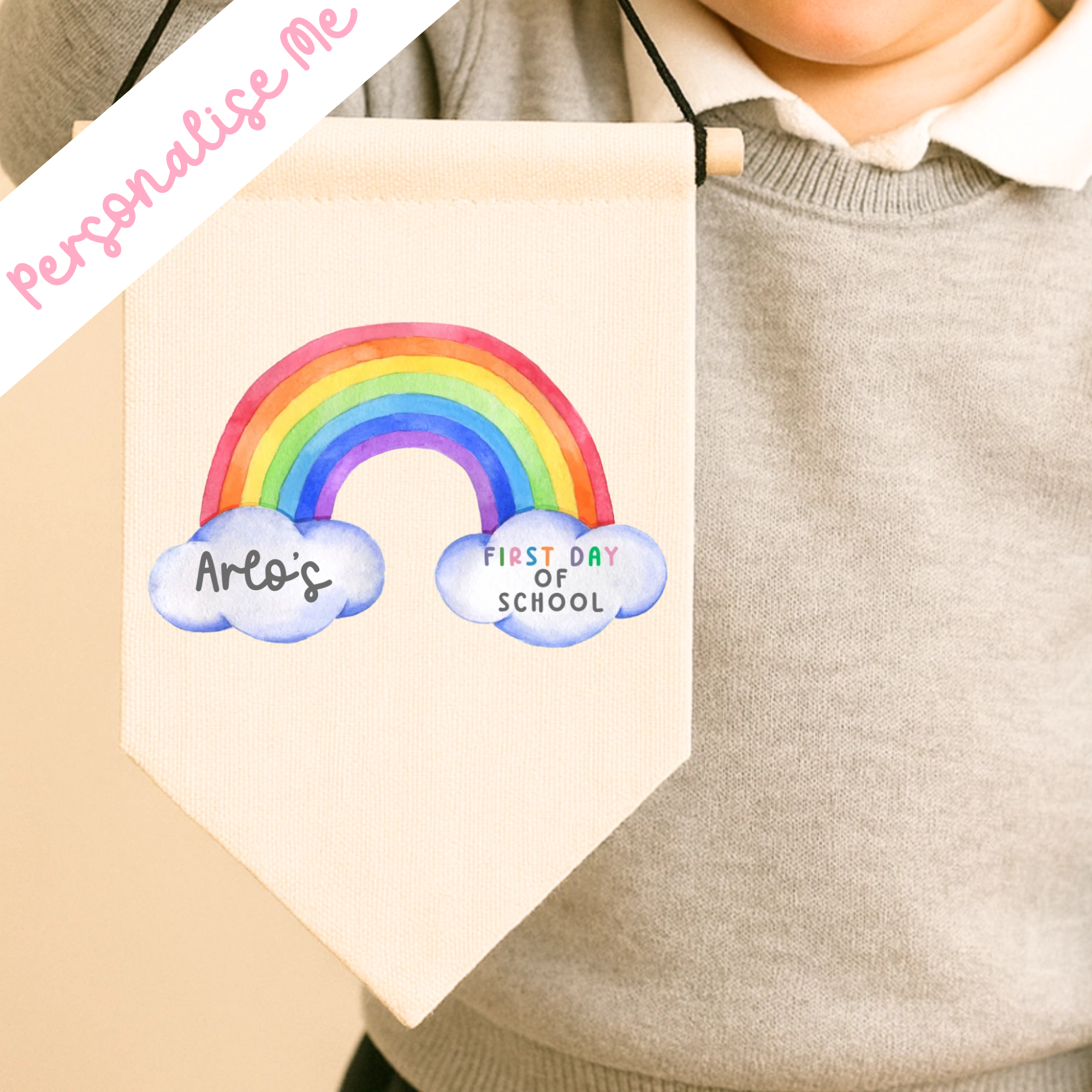 DTF - Rainbow Pennant Decal