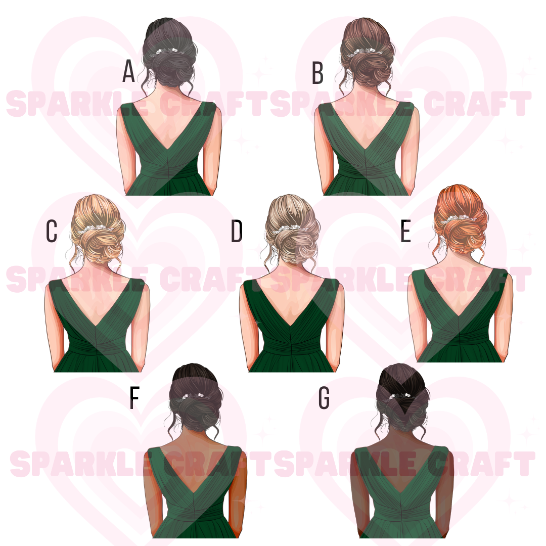 Emerald Dress Bridesmaid Decal