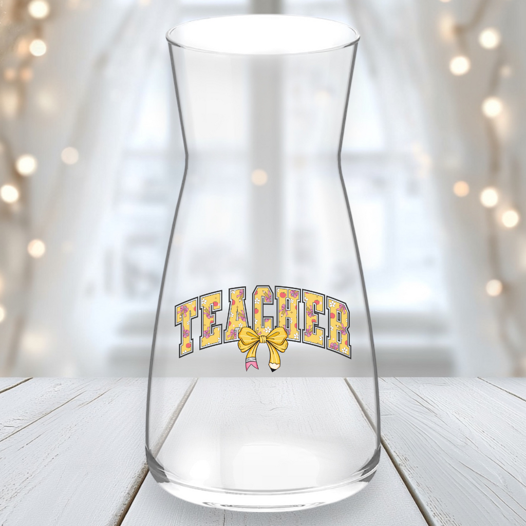 UVDTF  - Teacher Yellow Cute Flowers Vase Decal