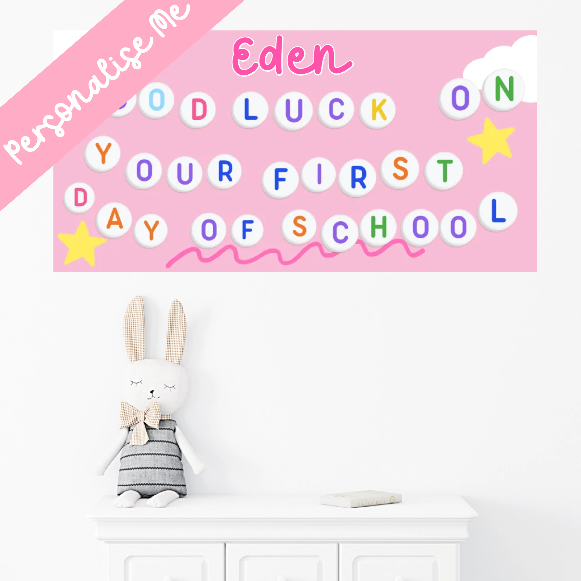Pink Clouds - Back To School Banner