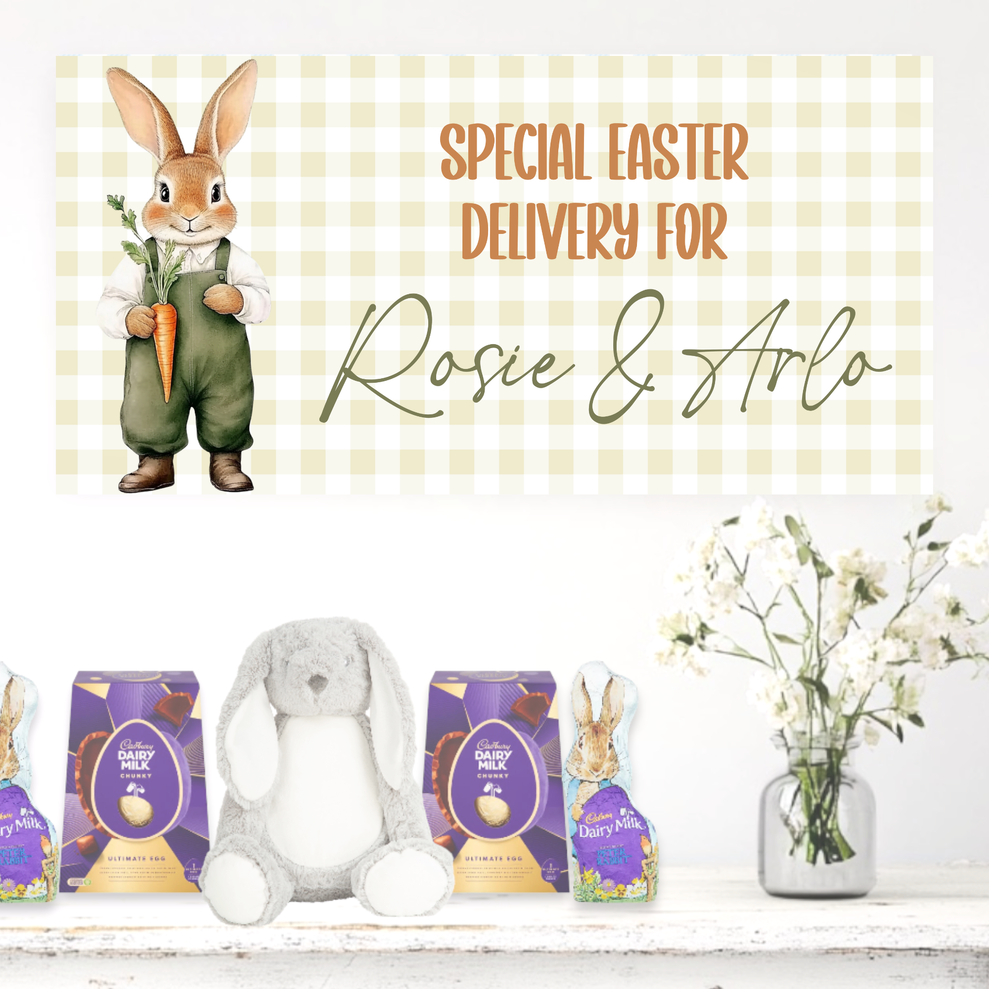 Banner - Easter Farmer Bunny Special Delivery