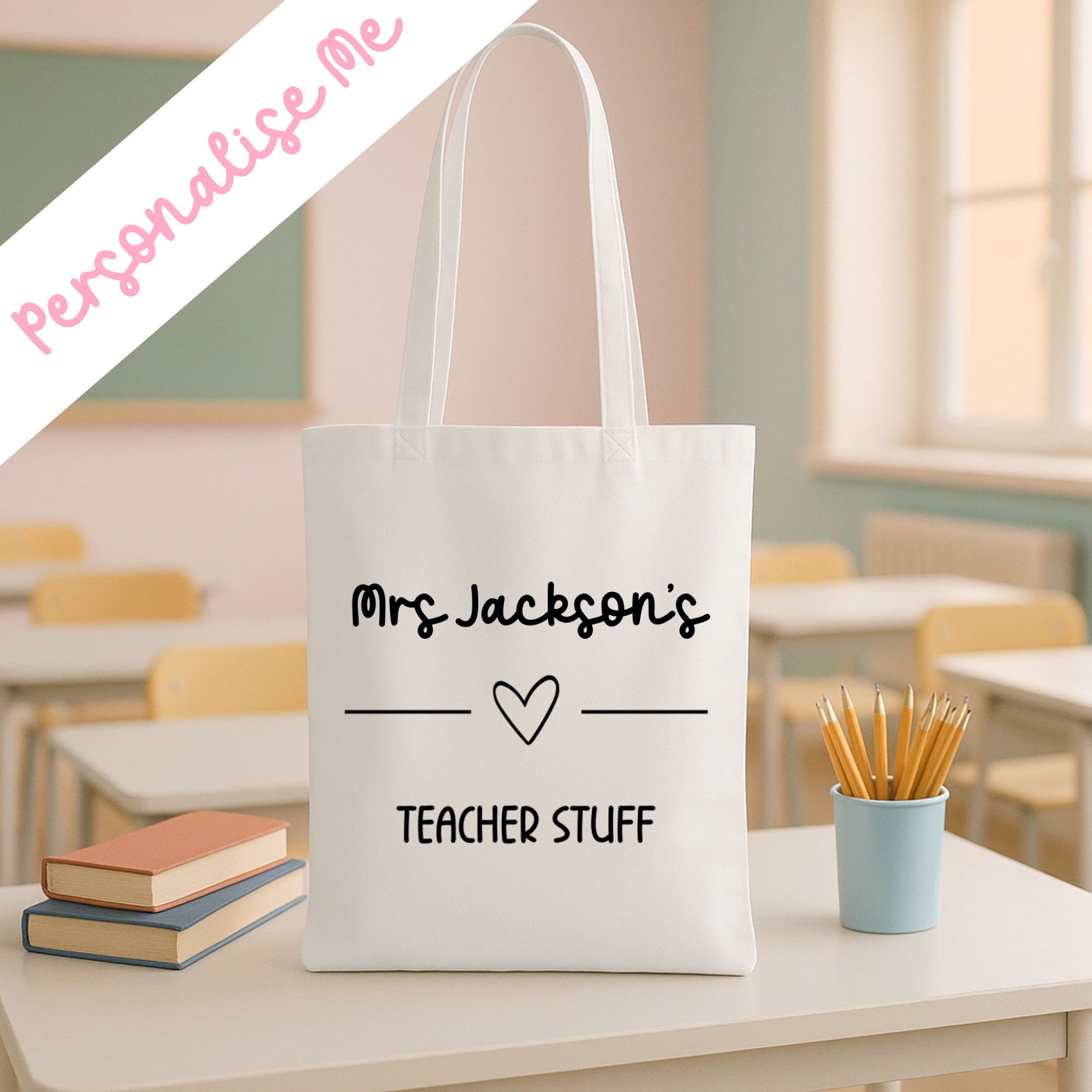 DTF -  Personalised Teacher Stuff Bag 1
