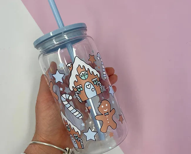 Gingerbread House Can Glass Wrap