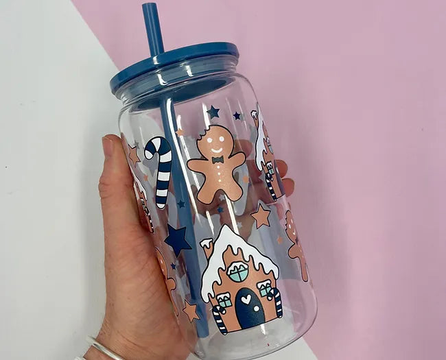 Gingerbread House Can Glass Wrap