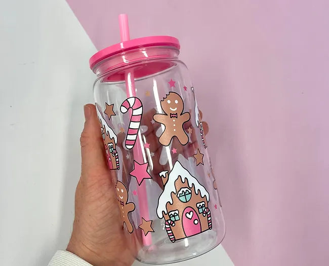 Gingerbread House Can Glass Wrap