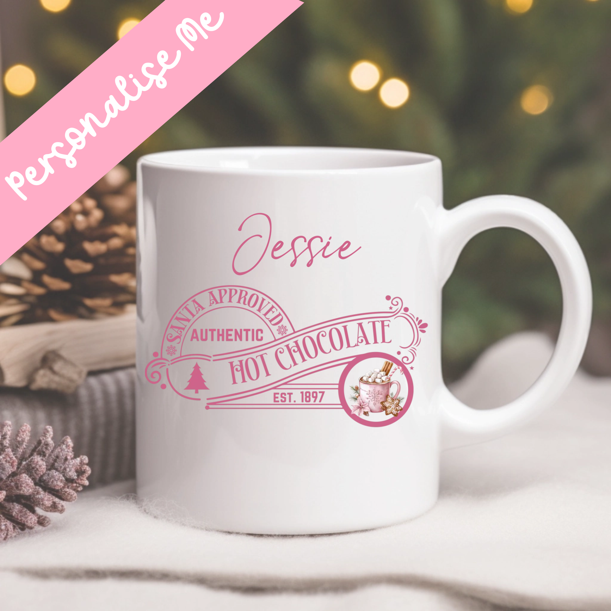 UVDTF - Medium Pink Hot Chocolate Mug