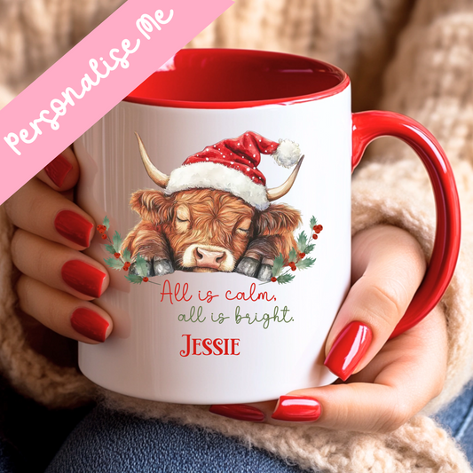 UVDTF - Christmas Highland Cow