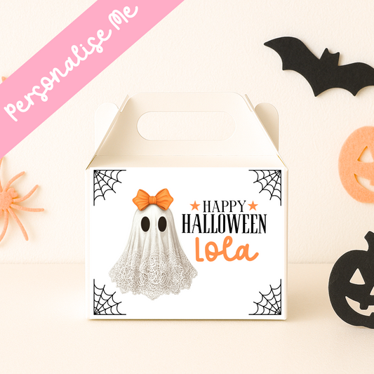 Orange Lace Ghost - Party Box Decal