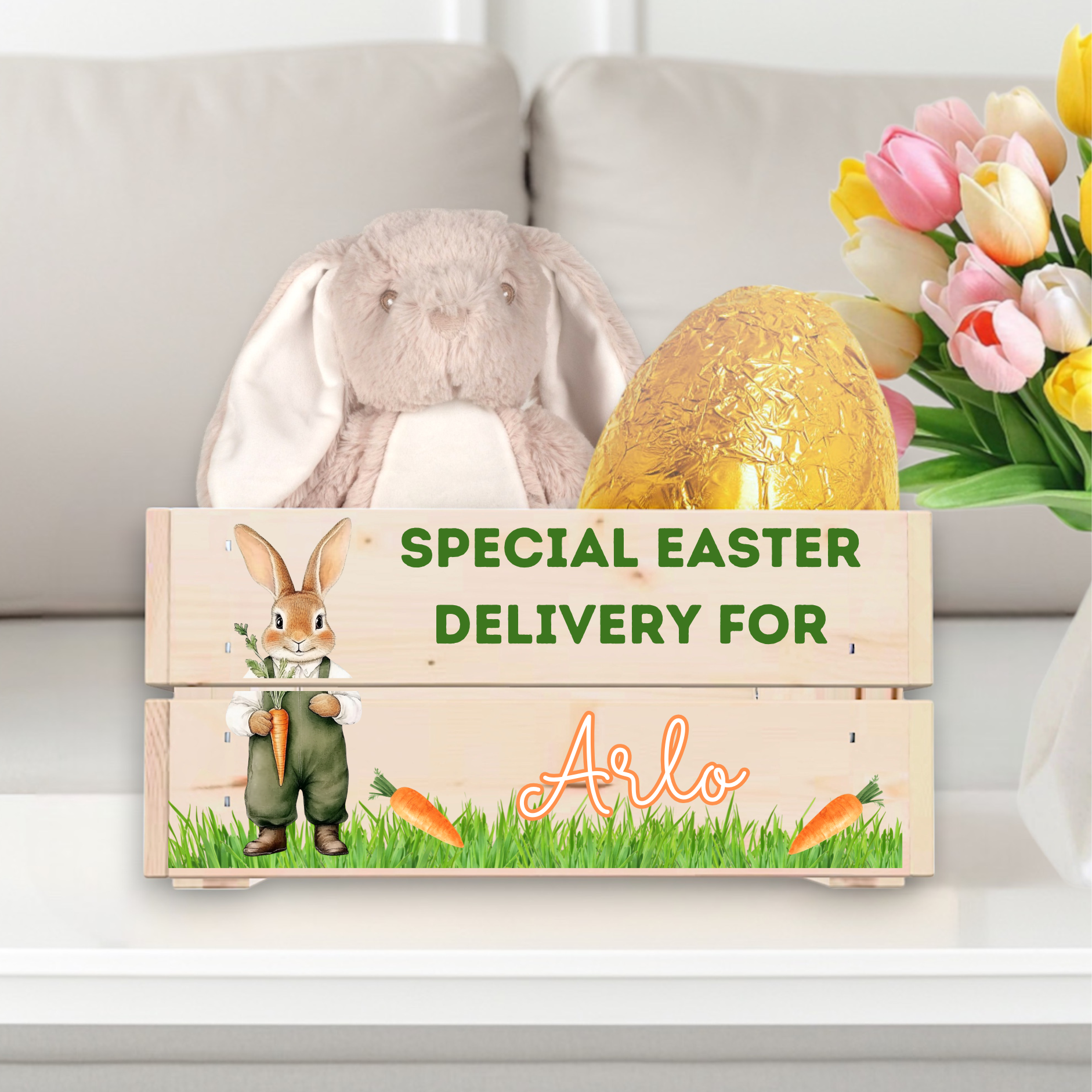 UVDTF - Easter Crate Decal Farmer Bunny