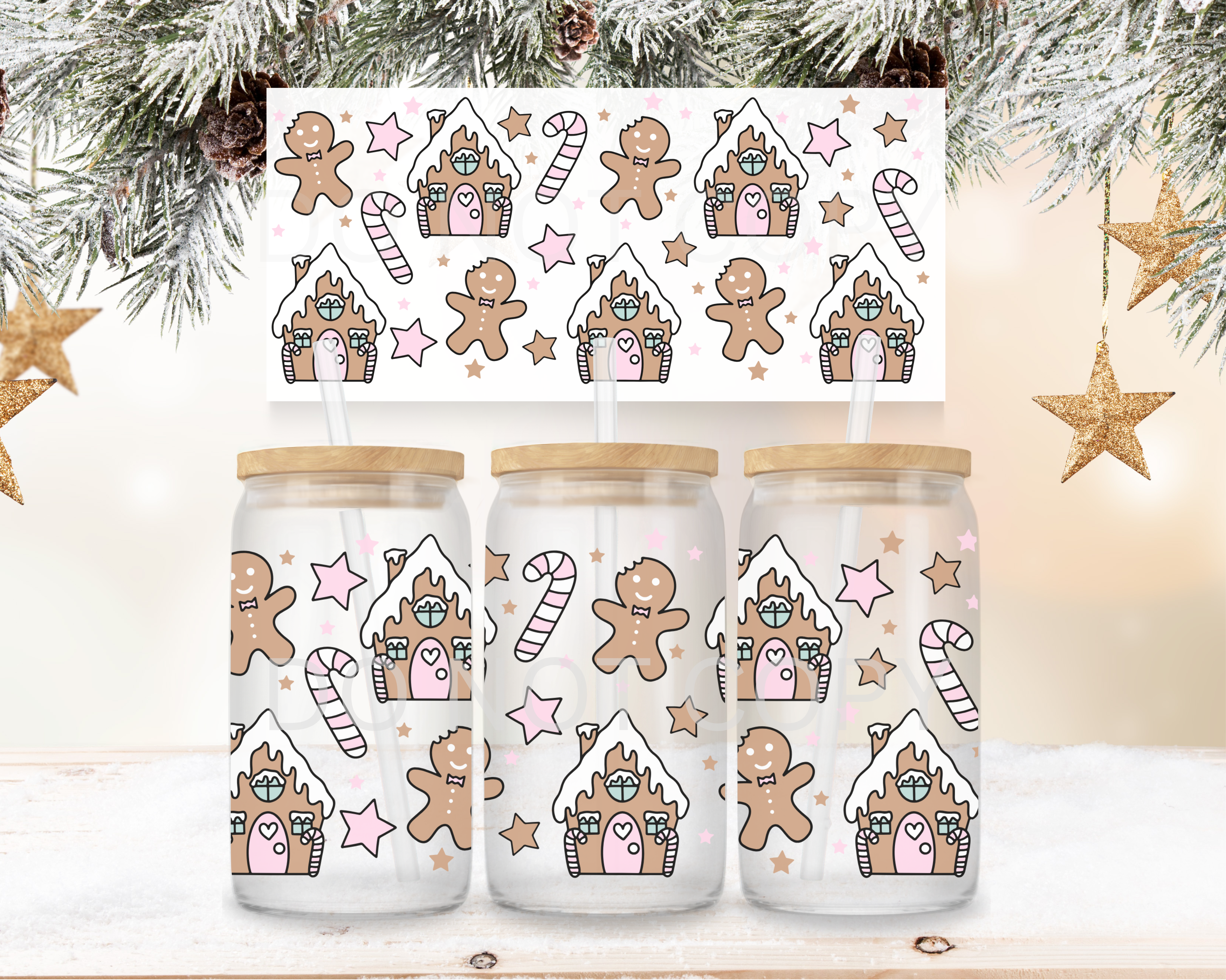 UVDTF - Gingerbread Baby Pink